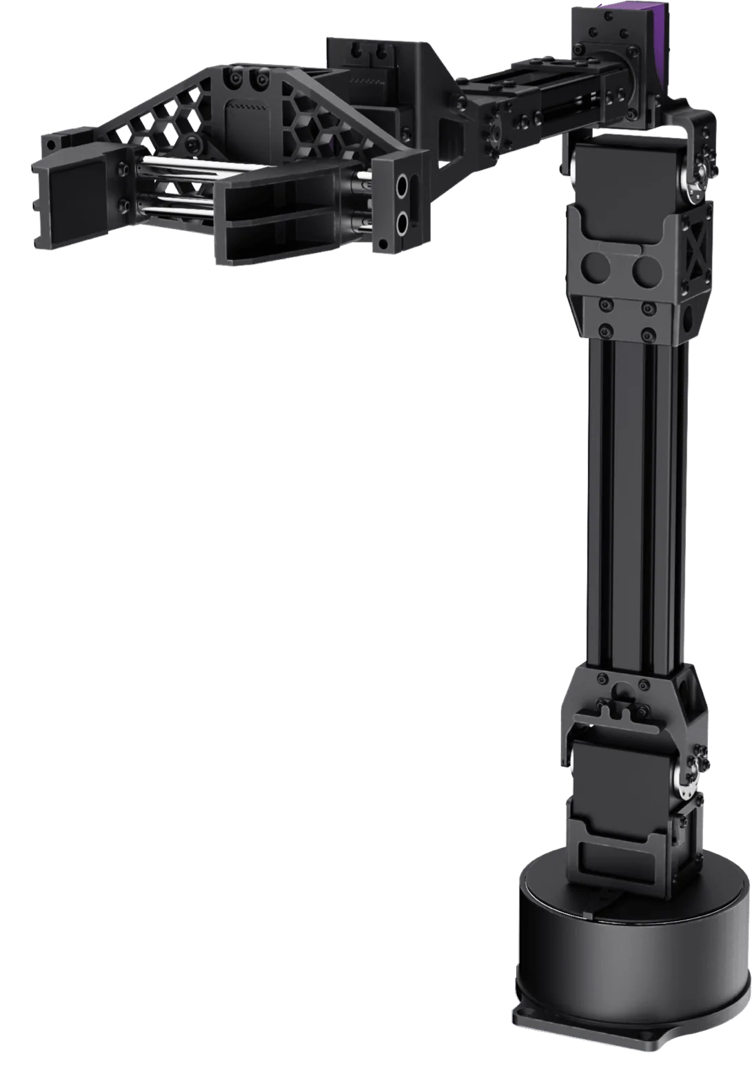 D1-T extendido con sus articulaciones numeradas de 0 a 6
