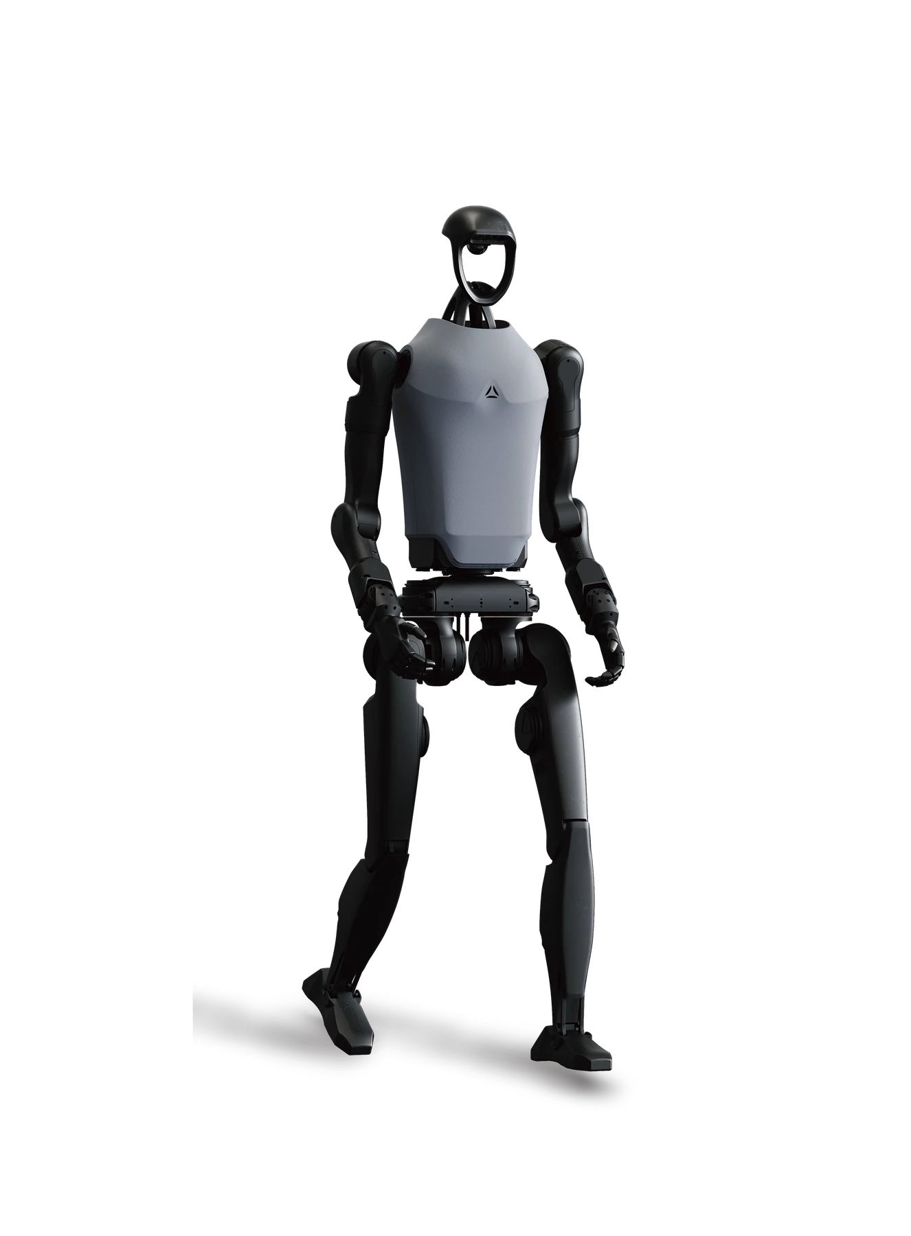 Unitree H1-2 de cuerpo completo con torso rígido, muñecas articuladas y manos opcionales.